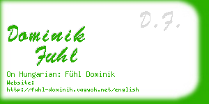 dominik fuhl business card